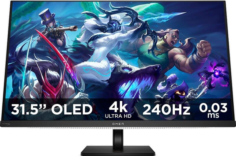 HP OMEN Transcend 31,5" UHD 240 Hz OLED gaming-skärm 