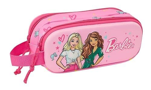 Barbie 3D Dubbelpennfodral, Rosa