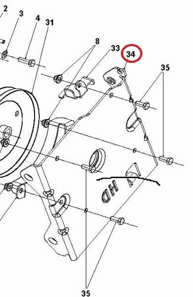 Husqvarna Inmatningshus Fäste 5015954-02