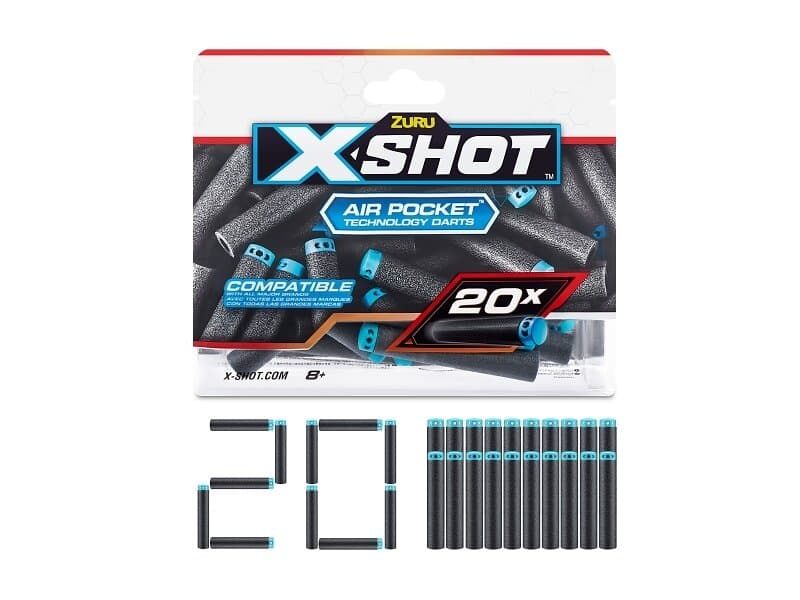 Zuru X-Shot Excel 20Pk Refill Darts Foilbag