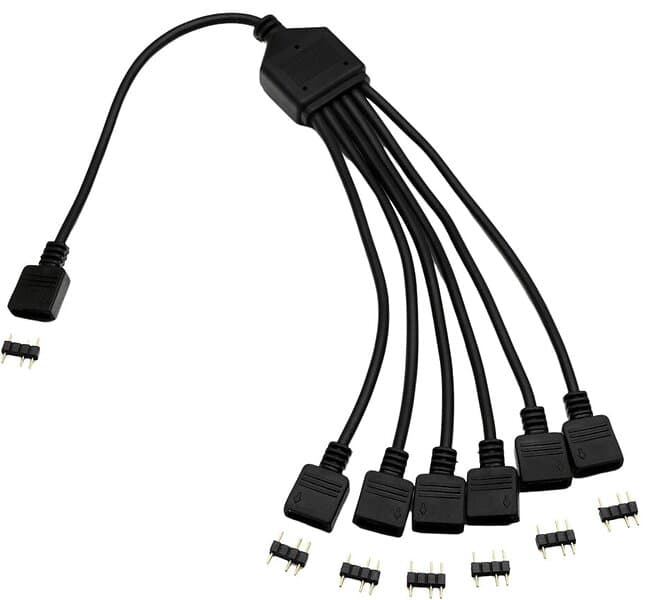 EK Waterblocks EK-D-RGB 6-Way Splitter Cable