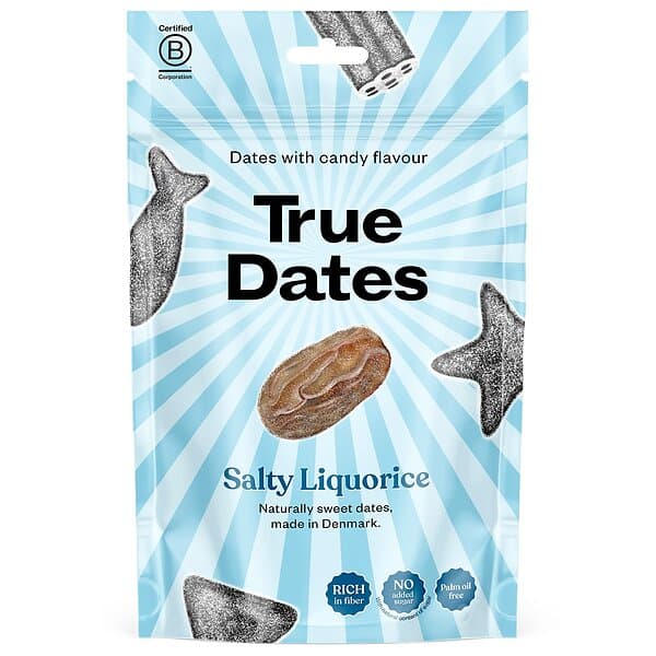 True Gum Dates Salty Liqourice 100g