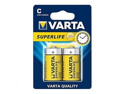 Varta 2-st Alkaliskt Batteri R14 (Type C) Superlife