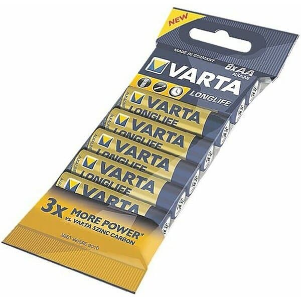 Varta 8-st Alkaliskt Batteri R6 (AA) Longlife
