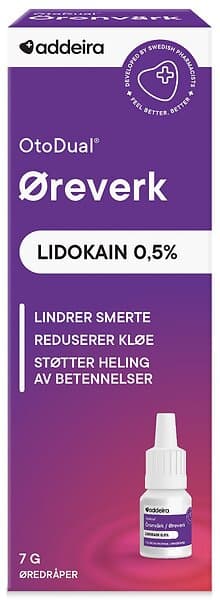 Addeira OtoDual droppar vid öronvärk 7g