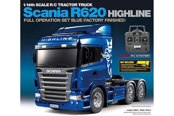 Tamiya 1:14 R/C Full Option Scania R620 Blue