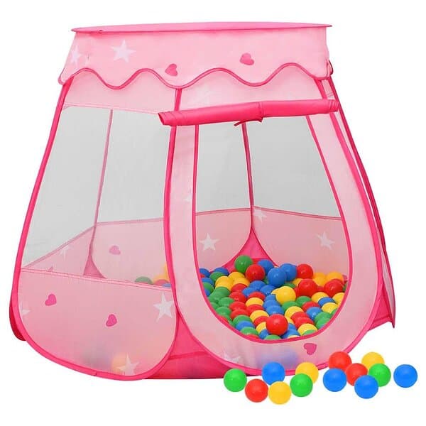 vidaXL Lektält för barn rosa 102x102x82 cm