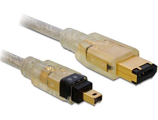 DeLock Firewire 6-Pin - 4-Pin 2m
