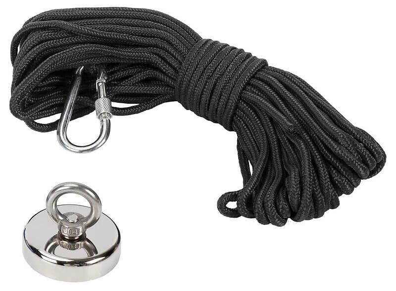 Clas Ohlson Magnetfiske kit, 15 m rep, hake, magnet 120kg