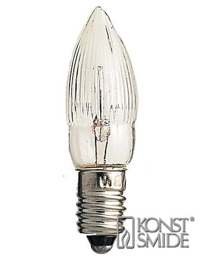 Konstsmide Reservlampa E10 3W Klar 3-pack 23V 34V
