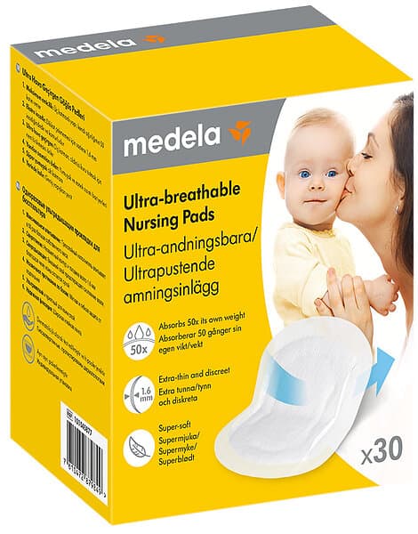 Medela Ultra -andningsbara Amningsinlägg 30-Pack