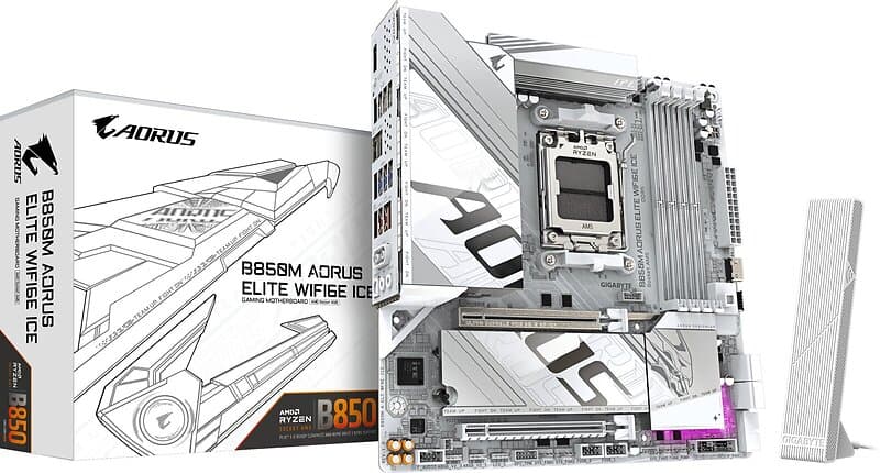 Gigabyte B850M Aorus Elite WIFI6E Ice