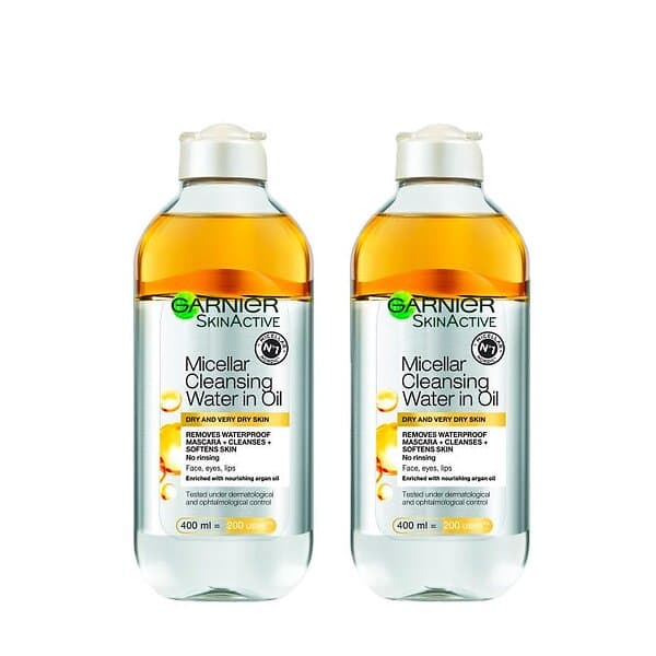 Garnier Micellar Cleansing Water In Oil For Dry & Very Dry Skin 2 x 400ml