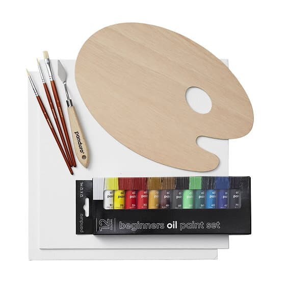 Panduro Hobby Beginners Oil Paint Kit, allt för nybörjaren som vill börja måla med oljefärg