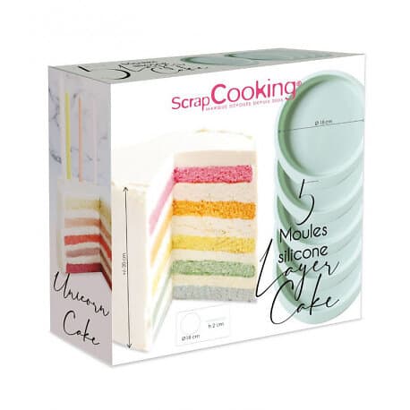 ScrapCooking Tårtformar för lagerkakor Silikon 5 st,