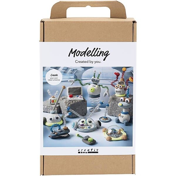Adlibris DIY Kit Modellera tre sorters lera Robot Creativ Company