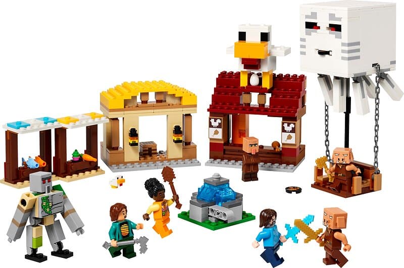 LEGO Minecraft 21273 The Ghast Balloon Village Attack