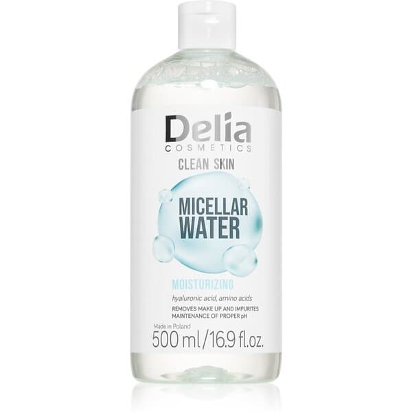 Delia Cosmetics Clean Skin Micellärt vatten med återfuktande effekt 500ml
