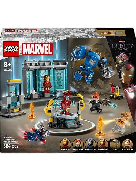 LEGO Marvel Super Heroes 76315 Iron Man's Laboratory: Hall of Armour