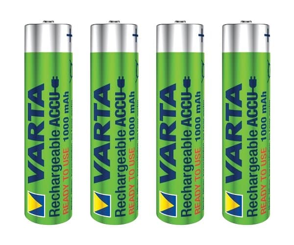 Varta Batteri Laddningsbara Alkaliska AAA 1000 mAh 4-Pack