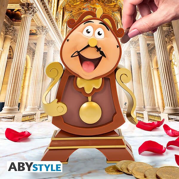 Abysse DISNEY Piggy Bank Beauty and the Beast Cogsworth