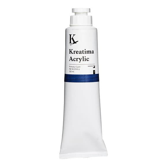 Kreatima Acrylic akrylfärg 120ml – Primary Cyan PB 15:3 PW 6