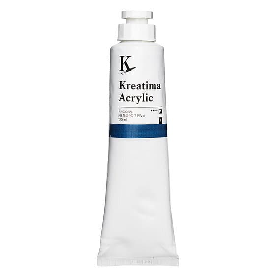 Kreatima Acrylic akrylfärg 120ml – Turquoise PB 15:3 PG 7 PW 6