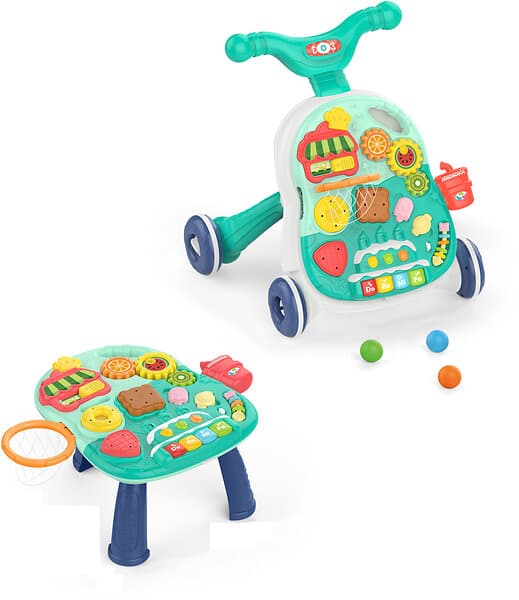 Playgro 2-in-1 Lära-gå-vagn & Aktivitetsbord 20 Månader