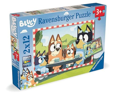 Ravensburger Barnpussel Bluey, 2x12 bitar