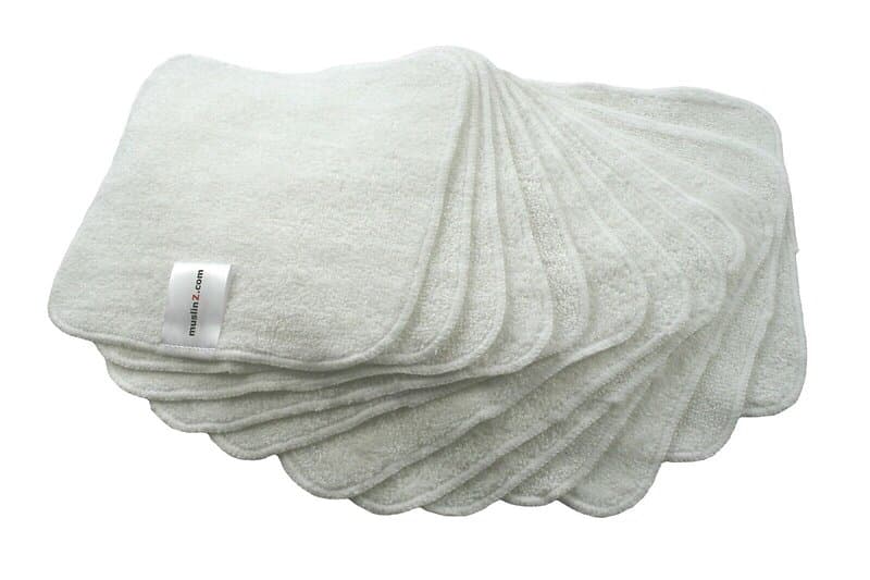MuslinZ Bamboo Cotton Terry Wipes 12 st
