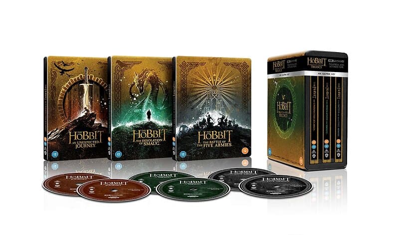 The Hobbit Trilogy LIMITED EDITION Steelbook Theatrical & Extended Collection (4K Ultra HD)