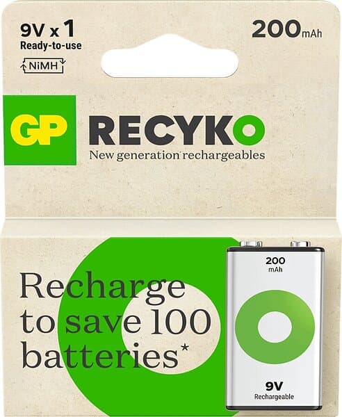 GP Batteries ReCyko NiMH 20R8H-2WB1, 1-pack