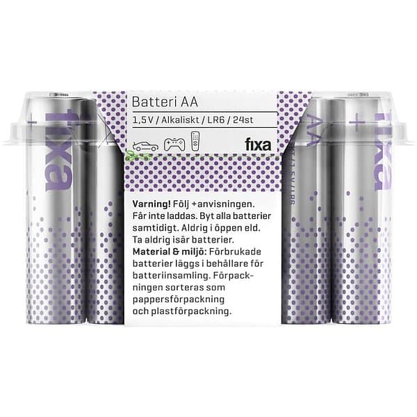 Fixa AA LR6 Batterier 24 st