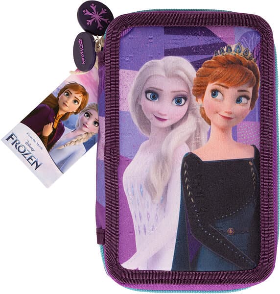 Disney Frozen Dubbelpennfodral, Lila