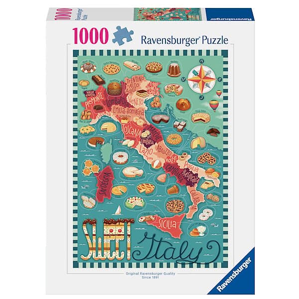 Map of Italy Sweet Pussel 1000 bitar, Ravensburger
