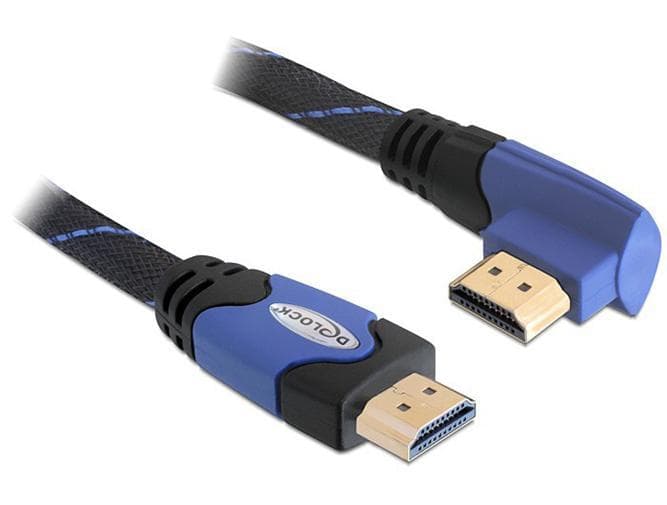 DeLock HDMI - HDMI High Speed with Ethernet (angled) 90° 5m