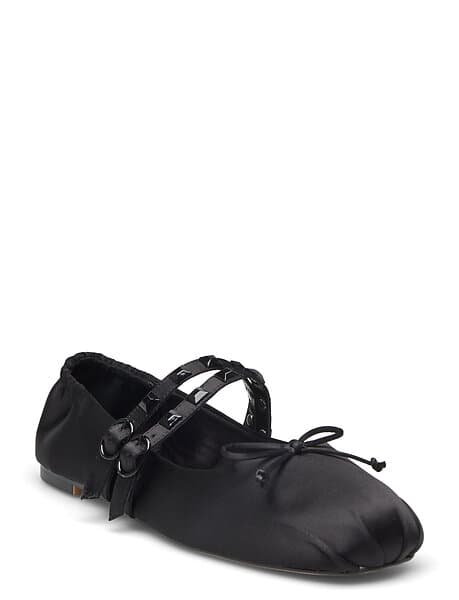 Mango Satin Ballet Flats With Studs (Dam)