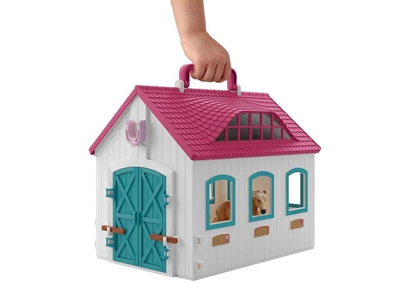 Schleich Horse Club Lille hestesko öppen stall 42703 med figurer och tillbehör