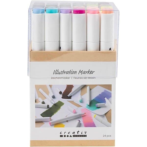 Creativ Company Illustrations marker 24 st (Pastell)