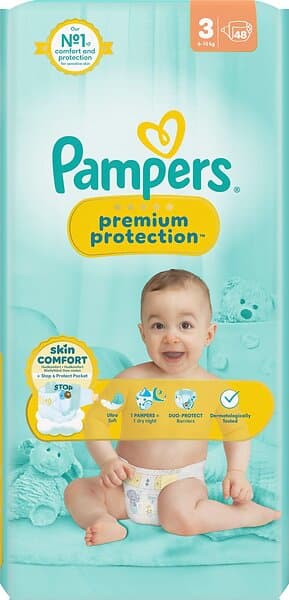 Pampers  Premium Protection, storlek 2 (4kg-8kg) 56st