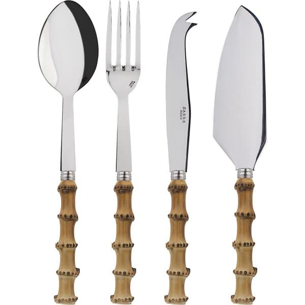 Sabre Panda serveringsset 4 delar, bamboo light