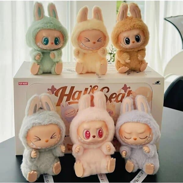 Pop Mart Högkvalitativt 6-pack FÖR LABUBU 2,0 Monster Spännande Macaron Plysh Docka Leksak Blind Box (Slumpmässig Färg)-Perfekt