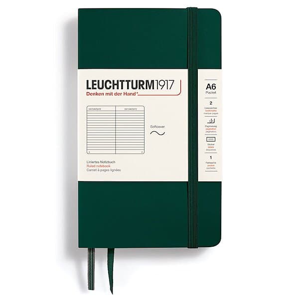 Leuchtturm 1917 Anteckningsbok A6 Soft Linjerad Forest Green