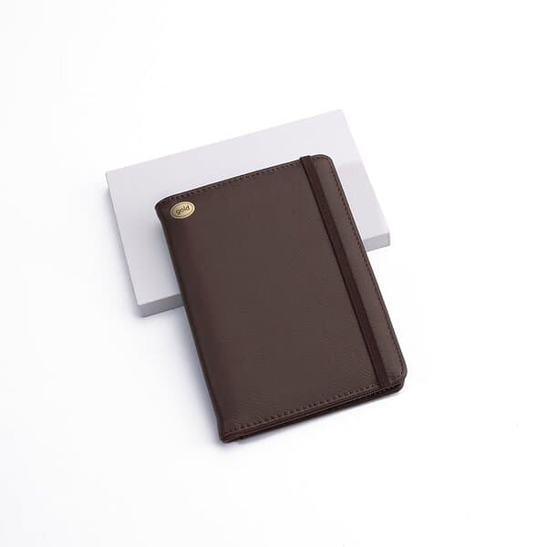 xTool PU Patch Passport Holder Brun till Guld
