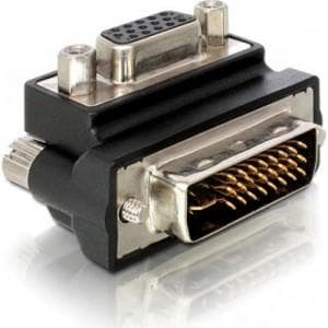 DeLock VGA - DVI-I Dual Link (90° right angled)  F-M Adapter