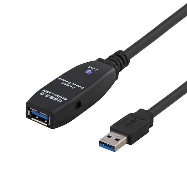 Deltaco Prime Active USB A - USB A M-F 3.0 3m