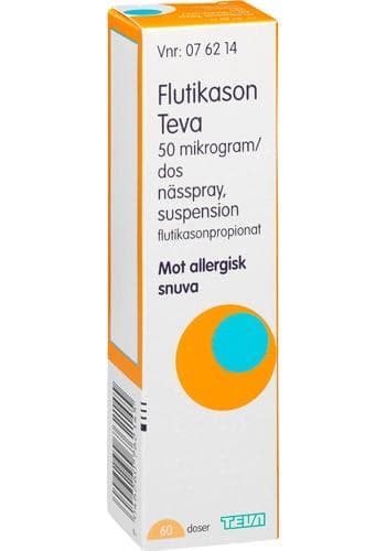 Flutikason Teva Nässpray 60 Doser