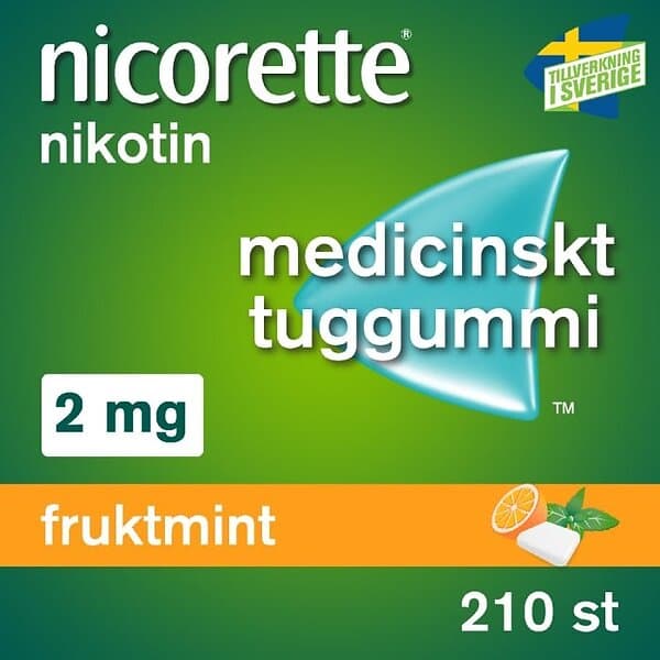 Nicorette Tuggummi Fruktmint 2mg 210st