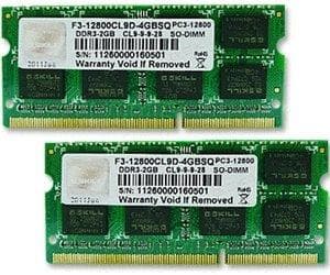 G.Skill SQ SO-DIMM DDR3 1600MHz 2x2GB (F3-12800CL9D-4GBSQ)