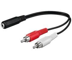 Goobay 3.5mm - 2RCA F-M 0,2m